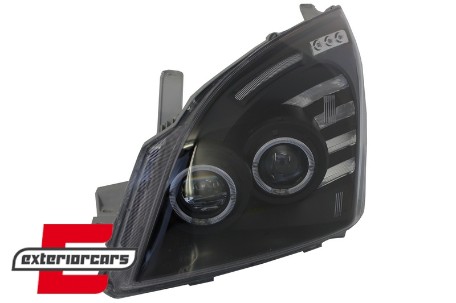 Prednja svjetla Angel Eyes (crna) / Toyota Land Cruiser FJ120 (2003-2008), LPTO06