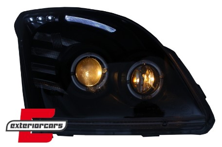 Prednja svjetla Angel Eyes (crna) / Toyota Land Cruiser FJ120 (2003-2008), LPTO06