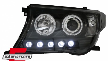 Prednja svjetla Angel Eyes (crna) / Toyota Land Cruiser FJ200 (2007-2012), LPTO33
