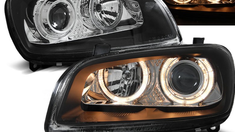 Prednja svjetla Angel Eyes (crna) / Toyota RAV 4 (1994-2000), LPTO12