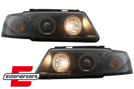 Prednja svjetla Angel Eyes (crna) / Volkswagen Passat B5 3B (11.1996-08.2000), LPVW13