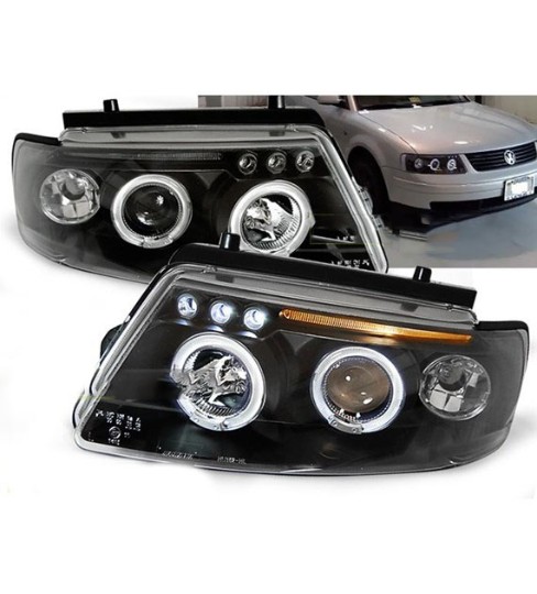 Prednja svjetla Angel Eyes (crna) / Volkswagen Passat B5 3B (11.1996-08.2000), LPVW78