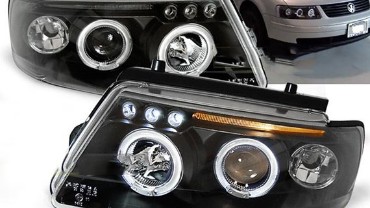 Prednja svjetla Angel Eyes (crna) / Volkswagen Passat B5 3B (11.1996-08.2000), LPVW78