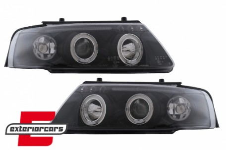 Prednja svjetla Angel Eyes (crna) / Volkswagen Passat B5 3B (11.1996-08.2000), LPVW78