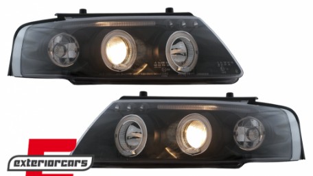 Prednja svjetla Angel Eyes (crna) / Volkswagen Passat B5 3B (11.1996-08.2000), LPVW78
