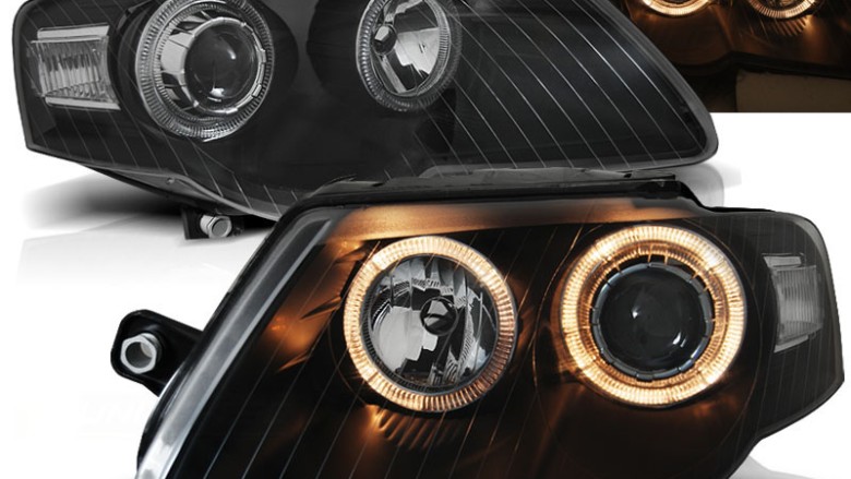 Prednja svjetla Angel Eyes (crna) / Volkswagen Passat B6 3C (03.2005-2010), LPVWC6