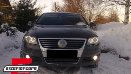 Prednja svjetla Angel Eyes (crna) / Volkswagen Passat B6 3C (03.2005-2010), LPVWC6