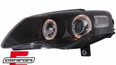 Prednja svjetla Angel Eyes (crna) / Volkswagen Passat B6 3C (03.2005-2010), LPVWC6
