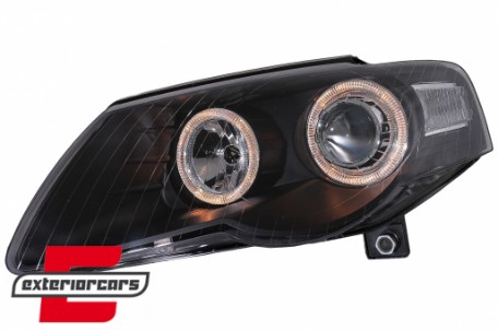 Prednja svjetla Angel Eyes (crna) / Volkswagen Passat B6 3C (03.2005-2010), LPVWC6