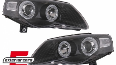 Prednja svjetla Angel Eyes (crna) / Volkswagen Passat B6 3C (03.2005-2010), LPVWC6