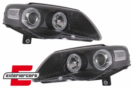 Prednja svjetla Angel Eyes (crna) / Volkswagen Passat B6 3C (03.2005-2010), LPVWC6