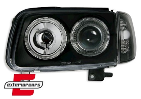 Prednja svjetla Angel Eyes (crna) / Volkswagen Polo (10.1999-10.2001), LPVW63