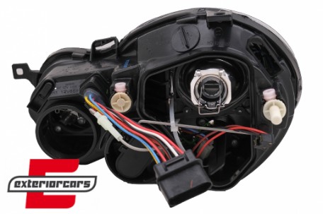 Prednja svjetla Angel Eyes (crna) / Volkswagen Polo 9N (11.2001-04.2005), LPVW59