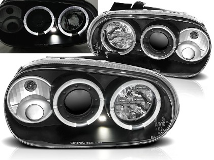 Prednja svjetla Angel Eyes (crna) / VW Golf 4 (1997-2005), LPVW07