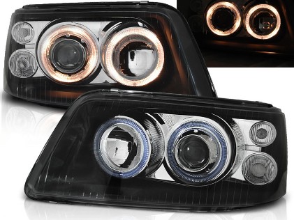 Prednja svjetla Angel Eyes (crna) / VW T5 (2003-2009), LPVWE5