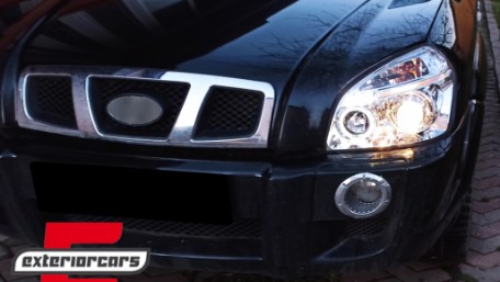 Prednja svjetla Angel Eyes dizajn (chrome) / Hyundai Tucson (2004-2010), LPHU01