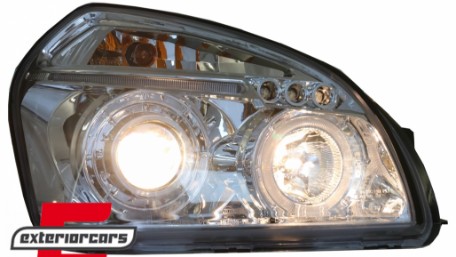 Prednja svjetla Angel Eyes dizajn (chrome) / Hyundai Tucson (2004-2010), LPHU01