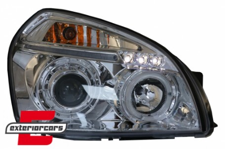 Prednja svjetla Angel Eyes dizajn (chrome) / Hyundai Tucson (2004-2010), LPHU01