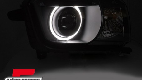 Prednja svjetla Angel Eyes dizajn (crna) / CHEVROLET CAMARO (2009-2013), LPCT20