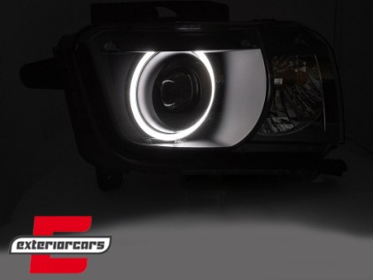 Prednja svjetla Angel Eyes dizajn (crna) / CHEVROLET CAMARO (2009-2013), LPCT20
