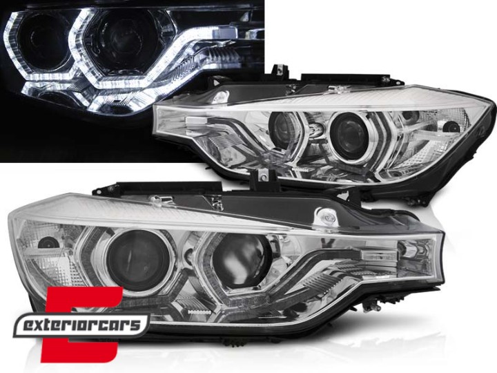 Prednja svjetla Angel Eyes LED DRL (chrome) / BMW serije 3 F30 F31 limuzina karavan (10.2011-05.2015), LPBMI7