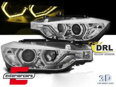 Prednja svjetla Angel Eyes LED DRL (chrome) / BMW serije 3 F30 F31 limuzina karavan (10.2011-05.2015), LPBMR1