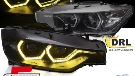 Prednja svjetla Angel Eyes LED DRL (crna) / BMW serije 3 F30 F31 limuzina karavan (10.2011-05.2015), LPBMR2