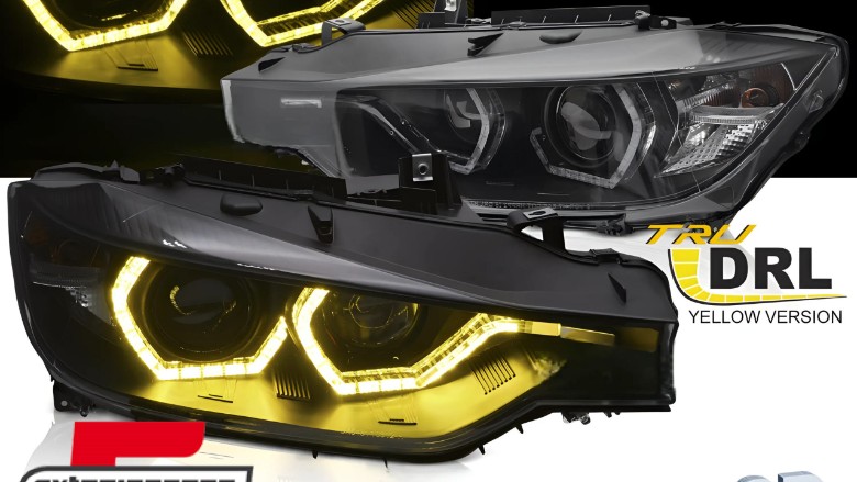 Prednja svjetla Angel Eyes LED DRL (crna) / BMW serije 3 F30 F31 limuzina karavan (10.2011-05.2015), LPBMR2