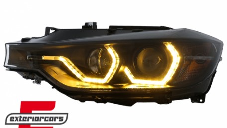 Prednja svjetla Angel Eyes LED DRL (crna) / BMW serije 3 F30 F31 limuzina karavan (10.2011-05.2015), LPBMR2