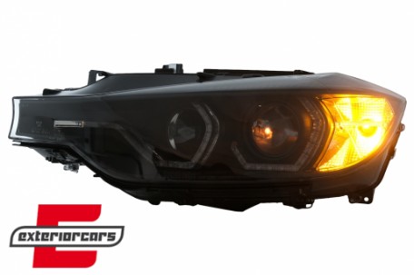 Prednja svjetla Angel Eyes LED DRL (crna) / BMW serije 3 F30 F31 limuzina karavan (10.2011-05.2015), LPBMR2
