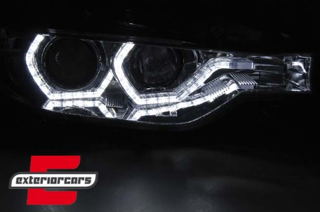 Prednja svjetla Angel Eyes LED DRL Xenon (chrome) / BMW serije 3 F30 F31 limuzina karavan (10.2011-05.2015), LPBMM1