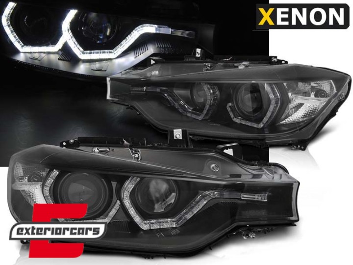 Prednja svjetla Angel Eyes LED DRL Xenon (crna) / BMW serije 3 F30 F31 limuzina karavan (10.2011-05.2015), LPBMM0