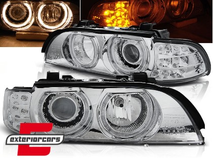 Prednja svjetla Angel Eyes LED žmigavci (chrome) / BMW serije 5 E39 (09.1995-06.2003), LPBMA5
