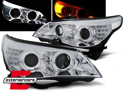 Prednja svjetla Angel Eyes LED žmigavci (chrome) / BMW serije 5 E60 E61 (2003-2007), LPBMC0