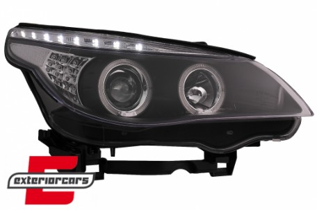 Prednja svjetla Angel Eyes LED žmigavci (crna) / BMW serije 5 E60 E61 (2003-2007), LPBM94