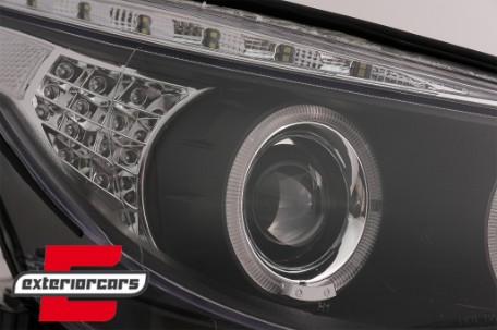 Prednja svjetla Angel Eyes LED žmigavci (crna) / BMW serije 5 E60 E61 (2003-2007), LPBM94