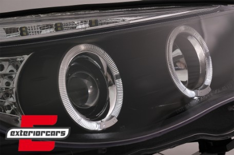 Prednja svjetla Angel Eyes LED žmigavci (crna) / BMW serije 5 E60 E61 (2003-2007), LPBM94