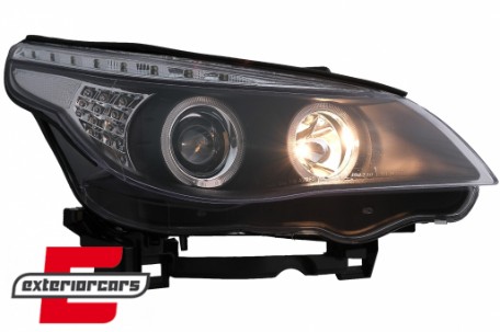 Prednja svjetla Angel Eyes LED žmigavci (crna) / BMW serije 5 E60 E61 (2003-2007), LPBM94
