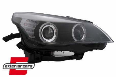 Prednja svjetla Angel Eyes LED žmigavci (crna) / BMW serije 5 E60 E61 (2003-2007), LPBMC1