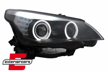 Prednja svjetla Angel Eyes LED žmigavci (crna) / BMW serije 5 E60 E61 (2003-2007), LPBMC1