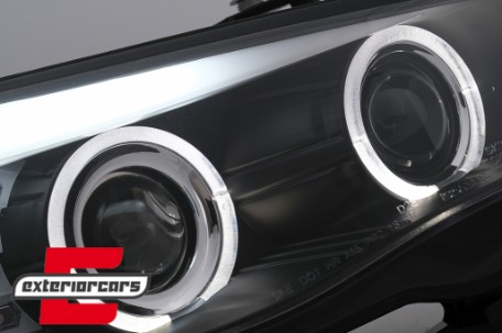Prednja svjetla Angel Eyes LED žmigavci (crna) / BMW serije 5 E60 E61 (2003-2007), LPBMC1