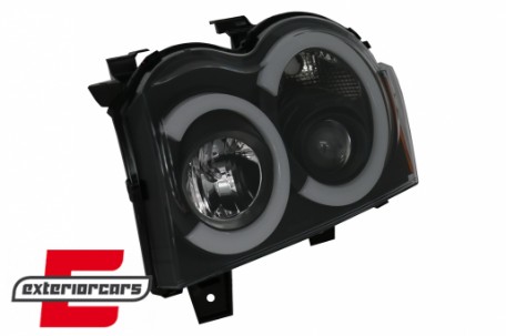 Prednja svjetla Angel Eyes LedBar (crna) / Jeep Grand Cherokee WK (2005-2008), LPCH30