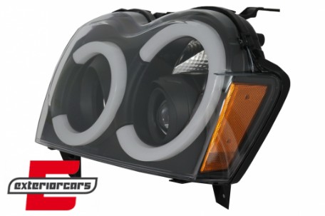 Prednja svjetla Angel Eyes LedBar (crna) / Jeep Grand Cherokee WK (2005-2008), LPCH30