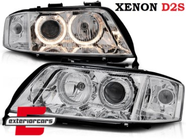Prednja svjetla Angel Eyes Xenon (chrome) / Audi A6 4B C5 (05.1997-05.2001), LPAU79