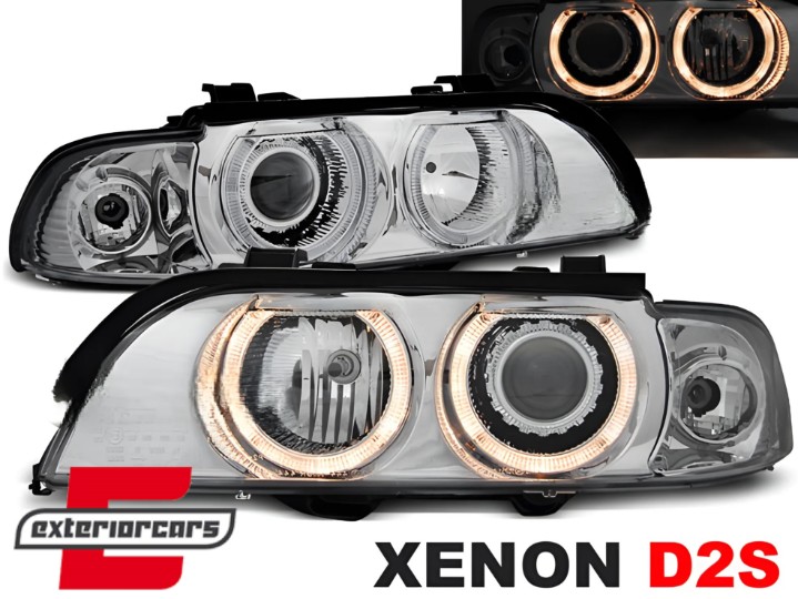 Prednja svjetla Angel Eyes Xenon (chrome) / BMW serije 5 E39 (09.1995-06.2003), LPBM91