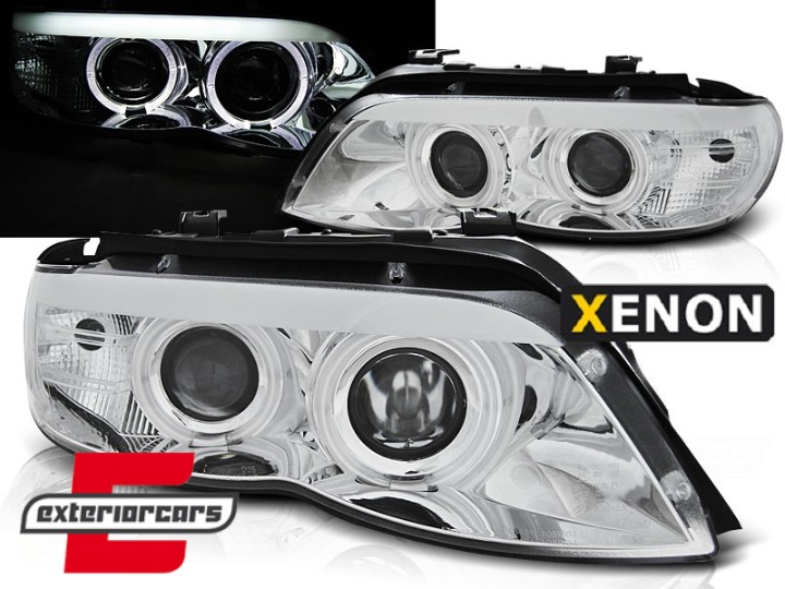 Prednja svjetla Angel Eyes Xenon (chrome) / BMW X5 E53 LCI (2003-2006), LPBMC2