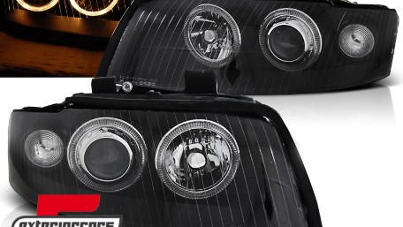 Prednja svjetla Angel Eyes Xenon (crna) / Audi A4 B6 (2000-2004), LPAU60