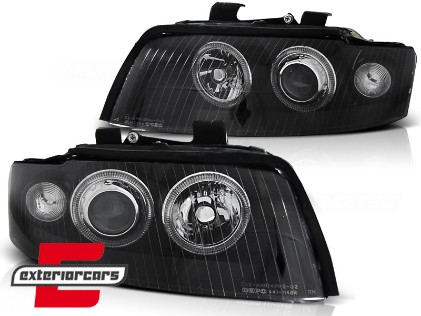 Prednja svjetla Angel Eyes Xenon (crna) / Audi A4 B6 (2000-2004), LPAU60