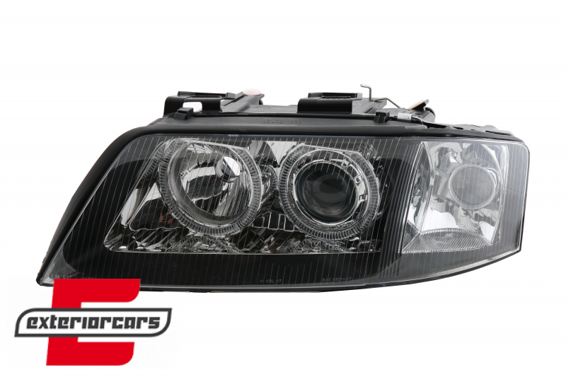 Prednja svjetla Angel Eyes Xenon (crna) / Audi A6 4B C5 (05.1997-05.2001), LPAU80