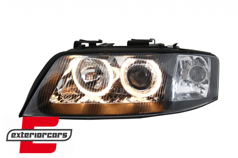 Prednja svjetla Angel Eyes Xenon (crna) / Audi A6 4B C5 (05.1997-05.2001), LPAU80